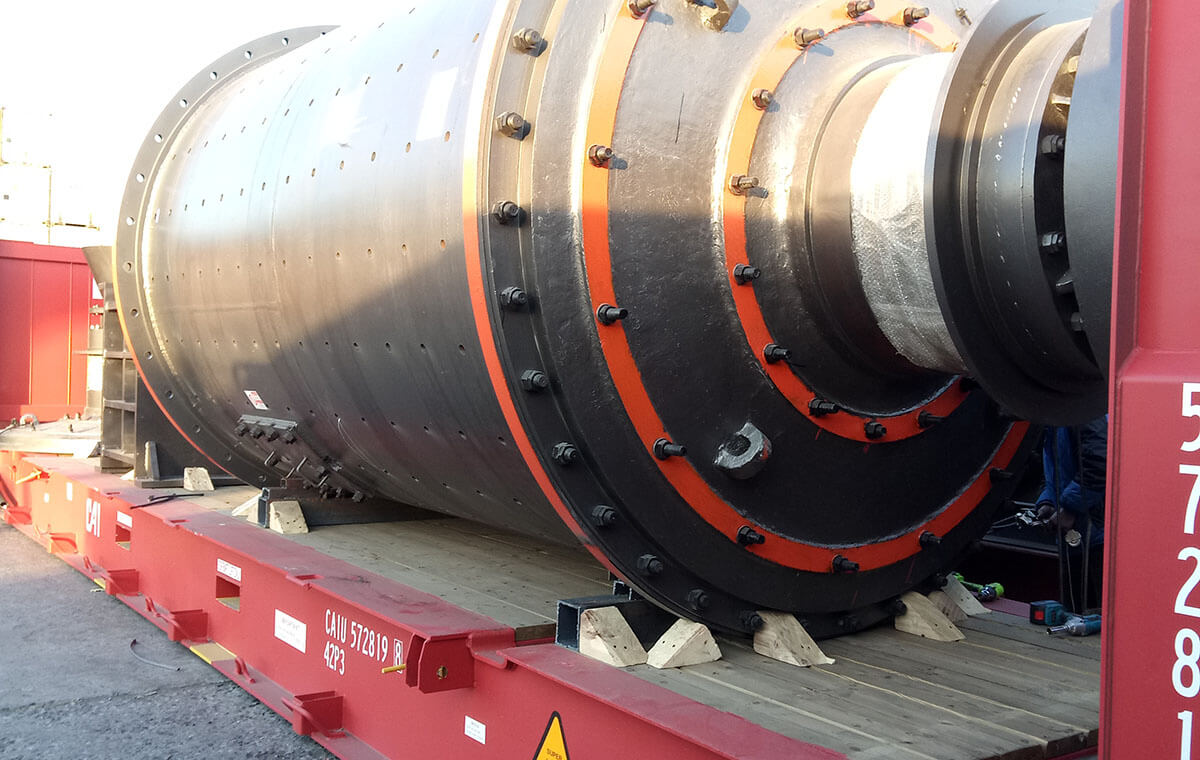 選礦裝備海外項(xiàng)目港口交付