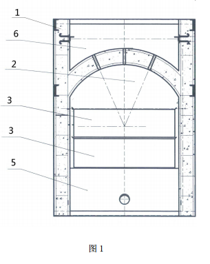 粉煤灰陶粒燒結(jié)爐的正面結(jié)構(gòu)示意圖